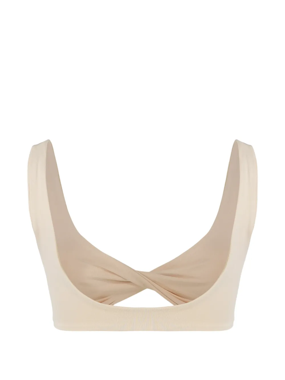  Live The Process Twisted-detail Cropped Top - Neutrals 