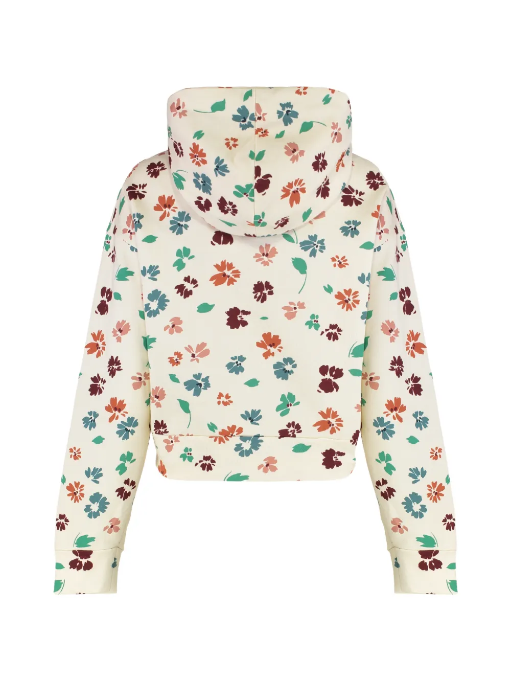 Kristina Ti floral-patterned cotton hoodie - Beige