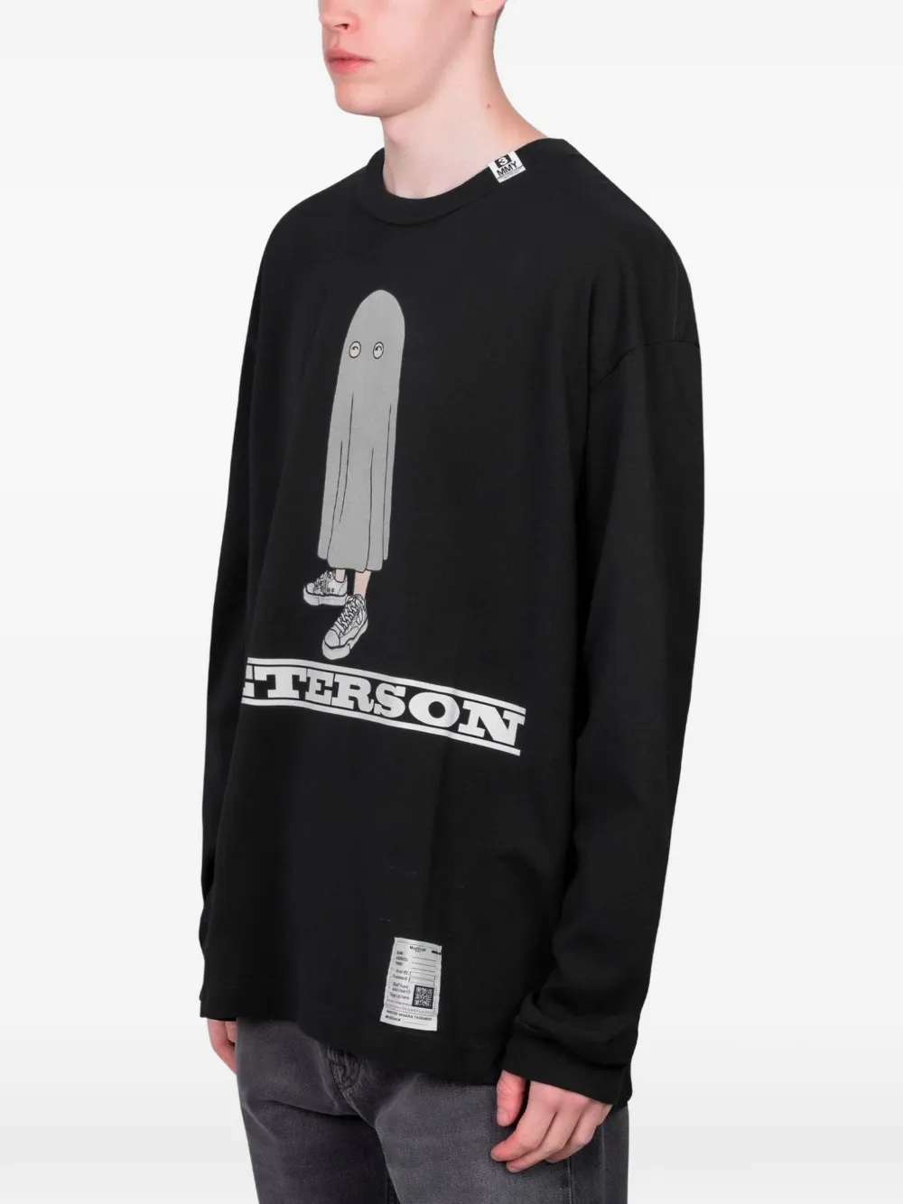 Maison MIHARA YASUHIRO graphic-print long sleeve T-shirt - Zwart