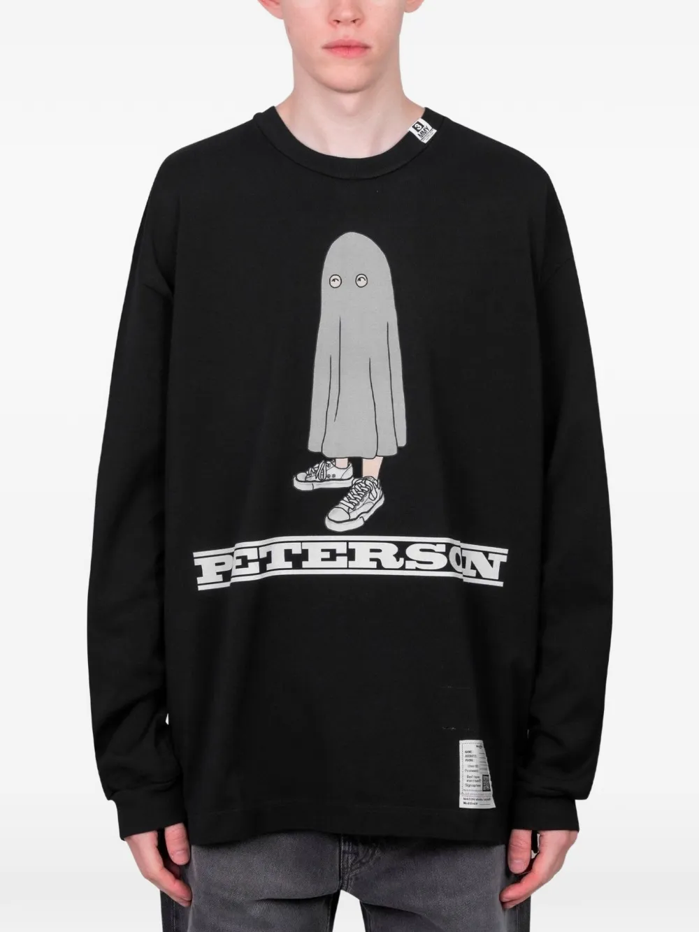 Maison MIHARA YASUHIRO graphic-print long sleeve T-shirt – Black