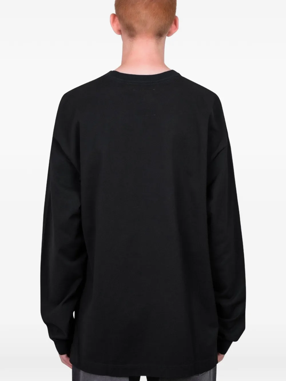Maison MIHARA YASUHIRO T-shirt met grafische print en lange mouwen Zwart