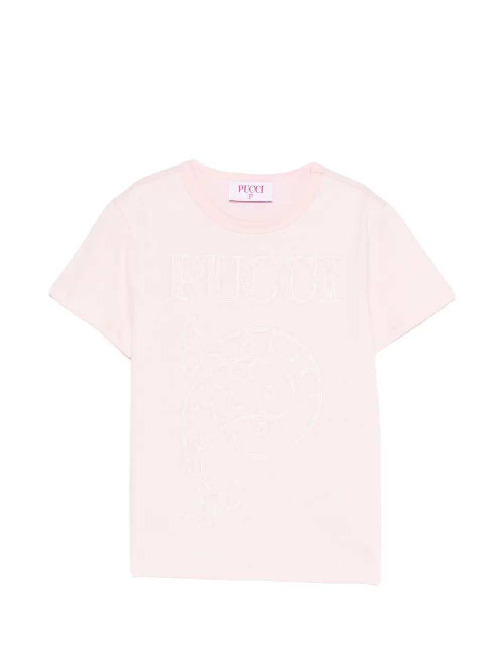 PUCCI Junior logo graphic T-shirt - Rosa