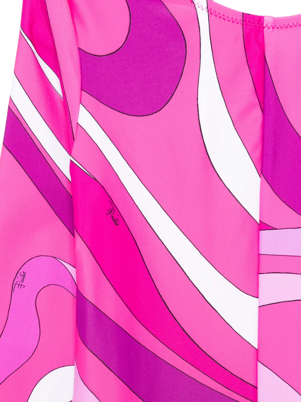  Pucci Junior Long-sleeved Patterned Swimsuit - Pink 