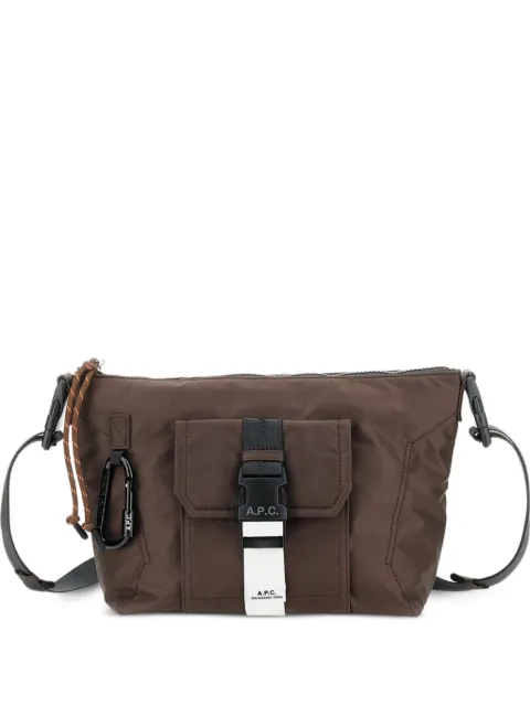 A.P.C. front pocket carabiner shoulder bag