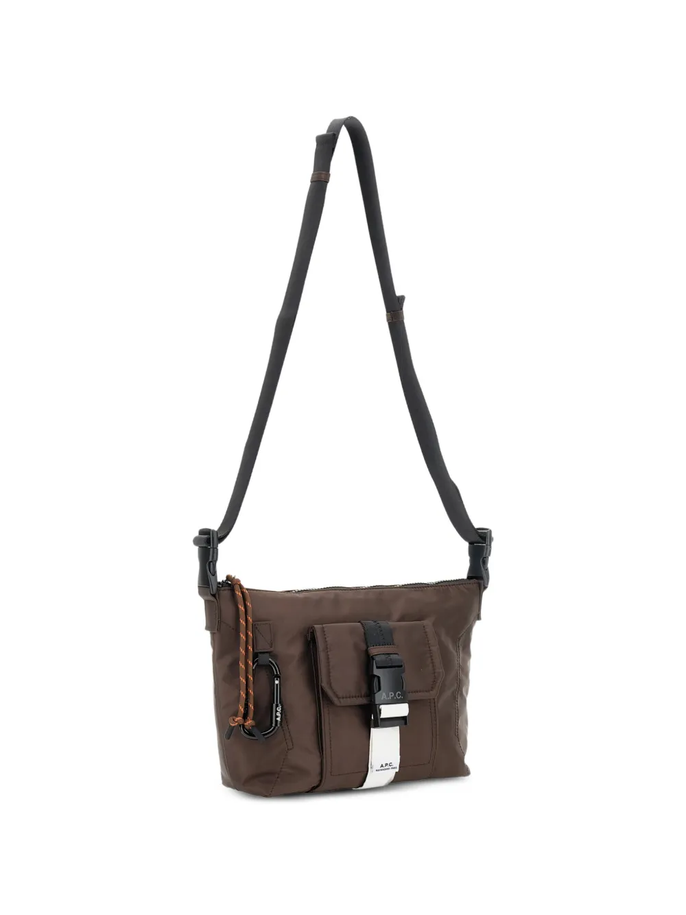  A.p.c. Front Pocket Carabiner Shoulder Bag - Brown 