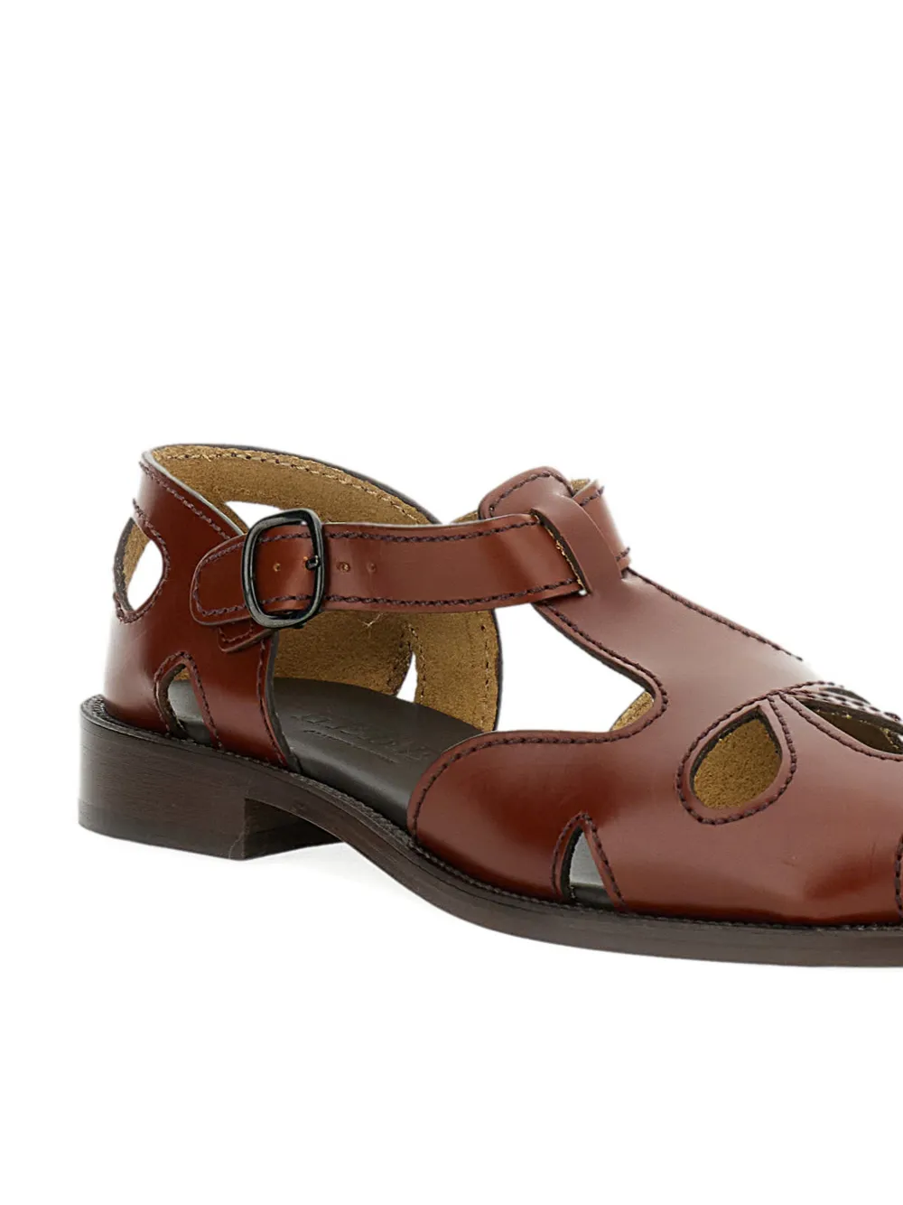 Hereu Floreta Slim sandalen met uitgesneden gesp Bruin