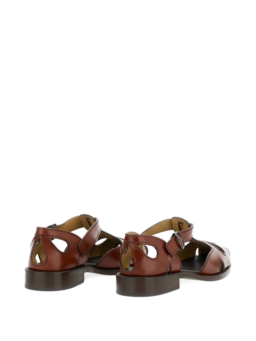 Hereu Floreta Slim sandalen met uitgesneden gesp Bruin