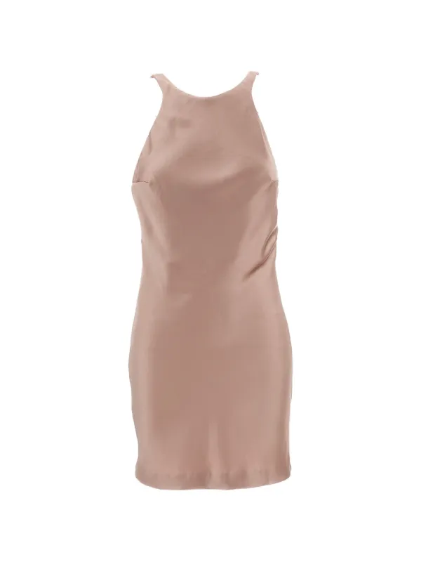 THE ANDAMANE Carmen scoop-back Mini Dress | Pink | FARFETCH AO