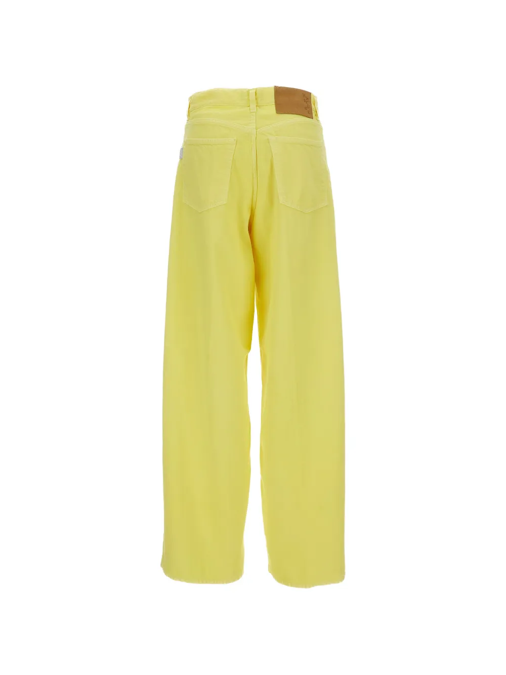 Haikure five-pockets wide-leg trousers - Geel