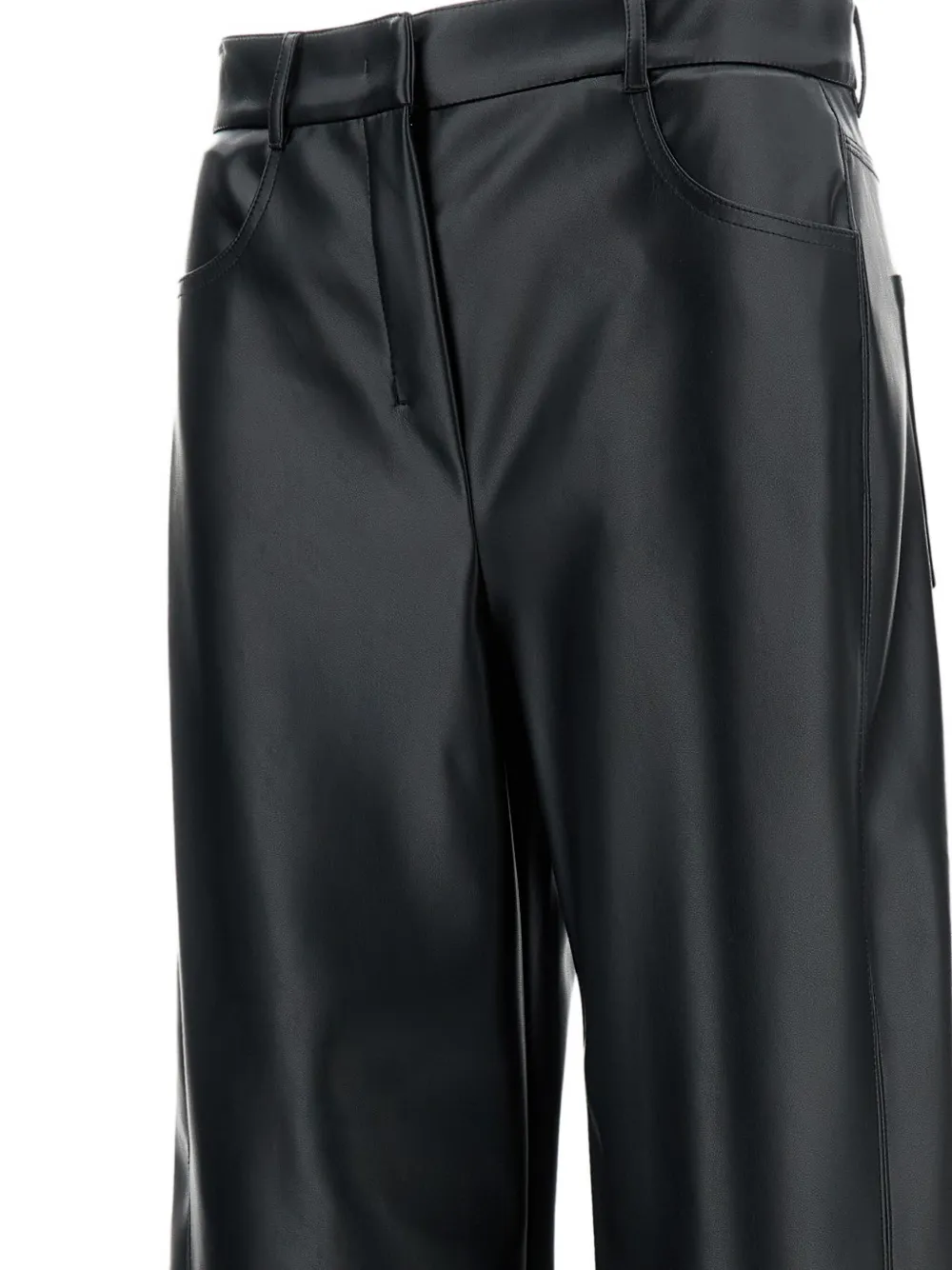 'S Max Mara Broek van imitatieleer Zwart