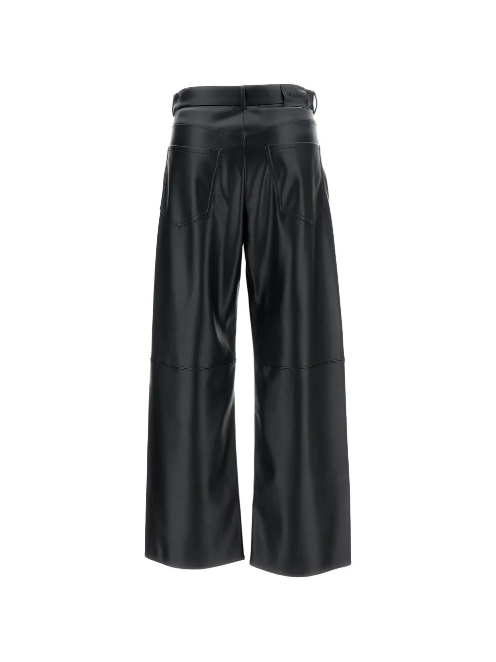'S Max Mara faux-leather trousers - Zwart