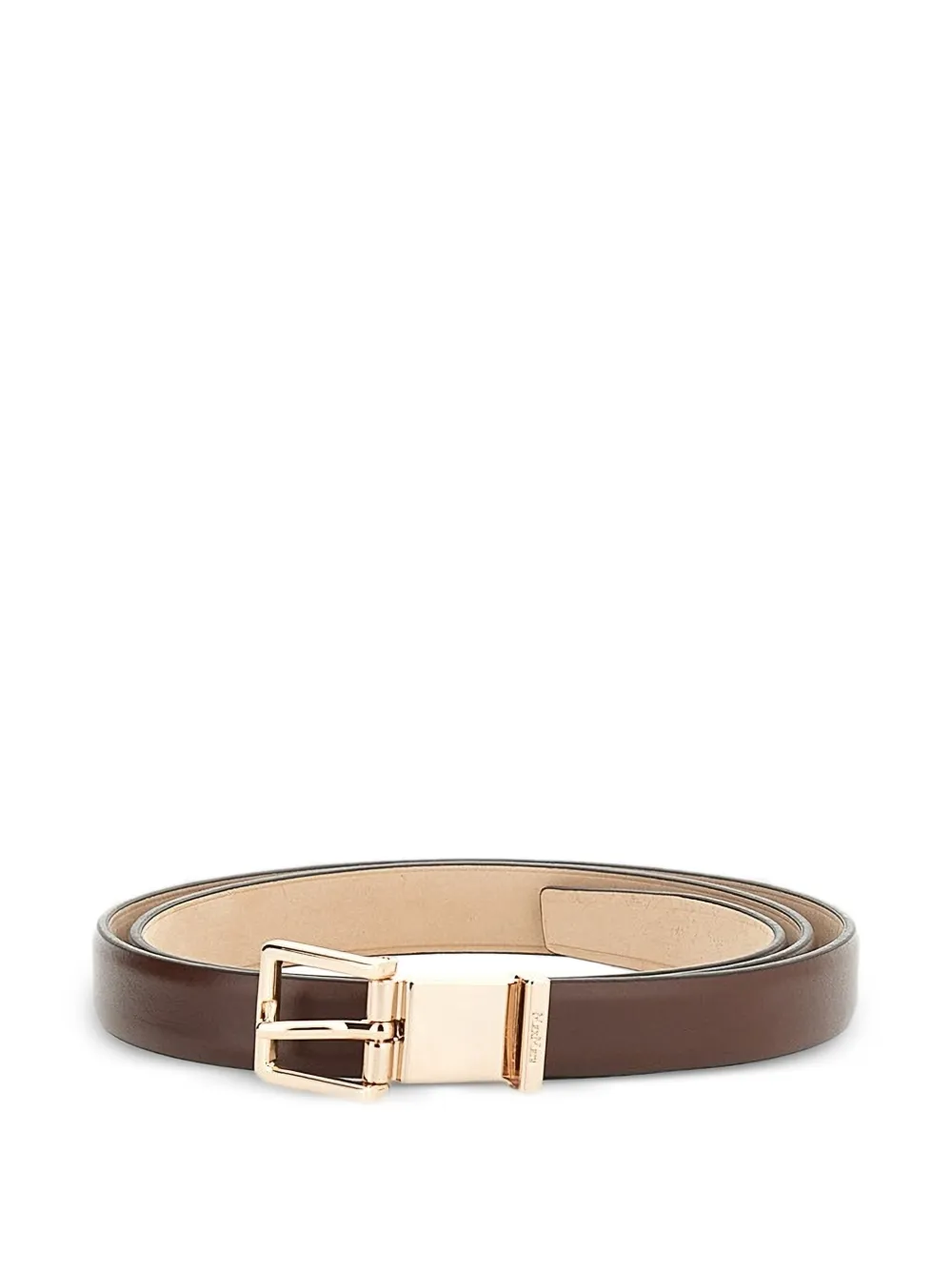 Max Mara gold-tone buckle belt - Marrone