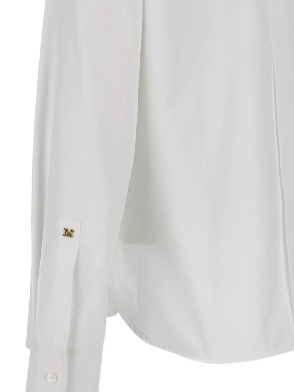 Max Mara T-shirt met lange mouwen en logo-applicatie Wit