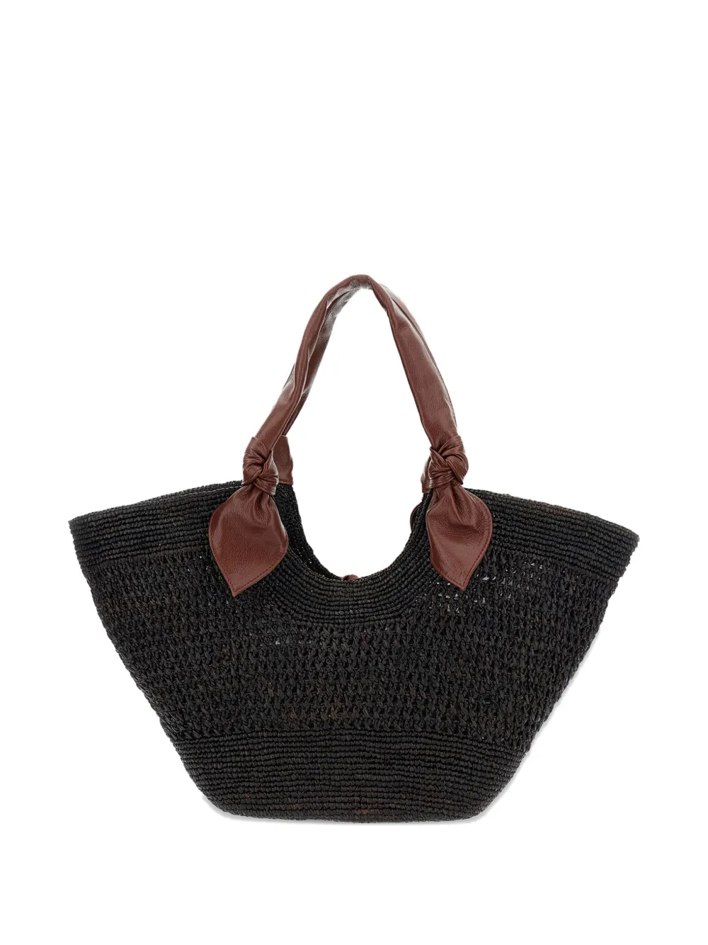 Hereu Rieten shopper - Zwart