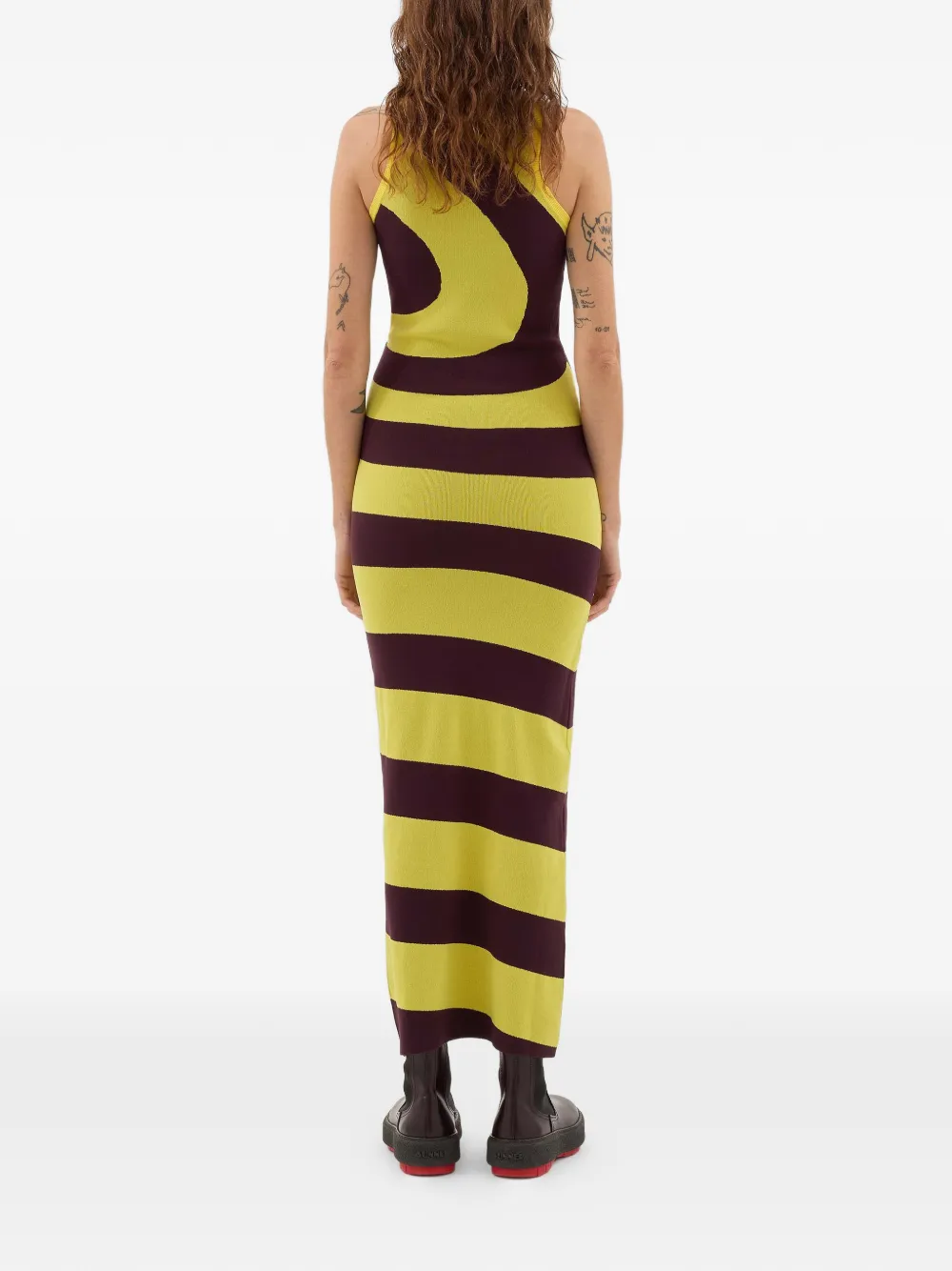  Sunnei Abito A Collo Alto - Giallo 