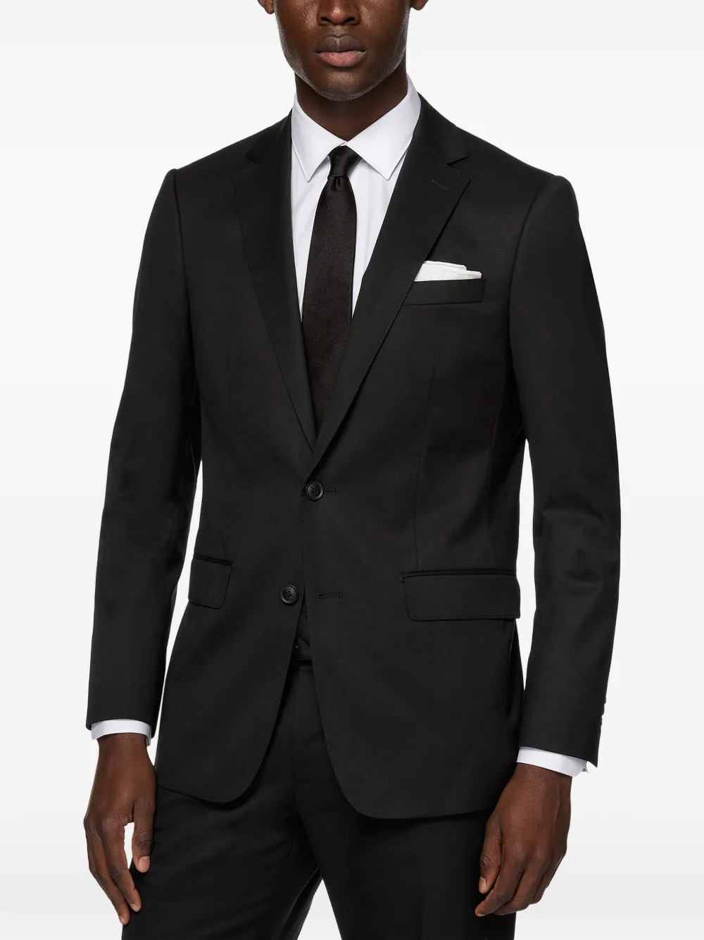 Boggi Milano Stretch wollen blazer Zwart