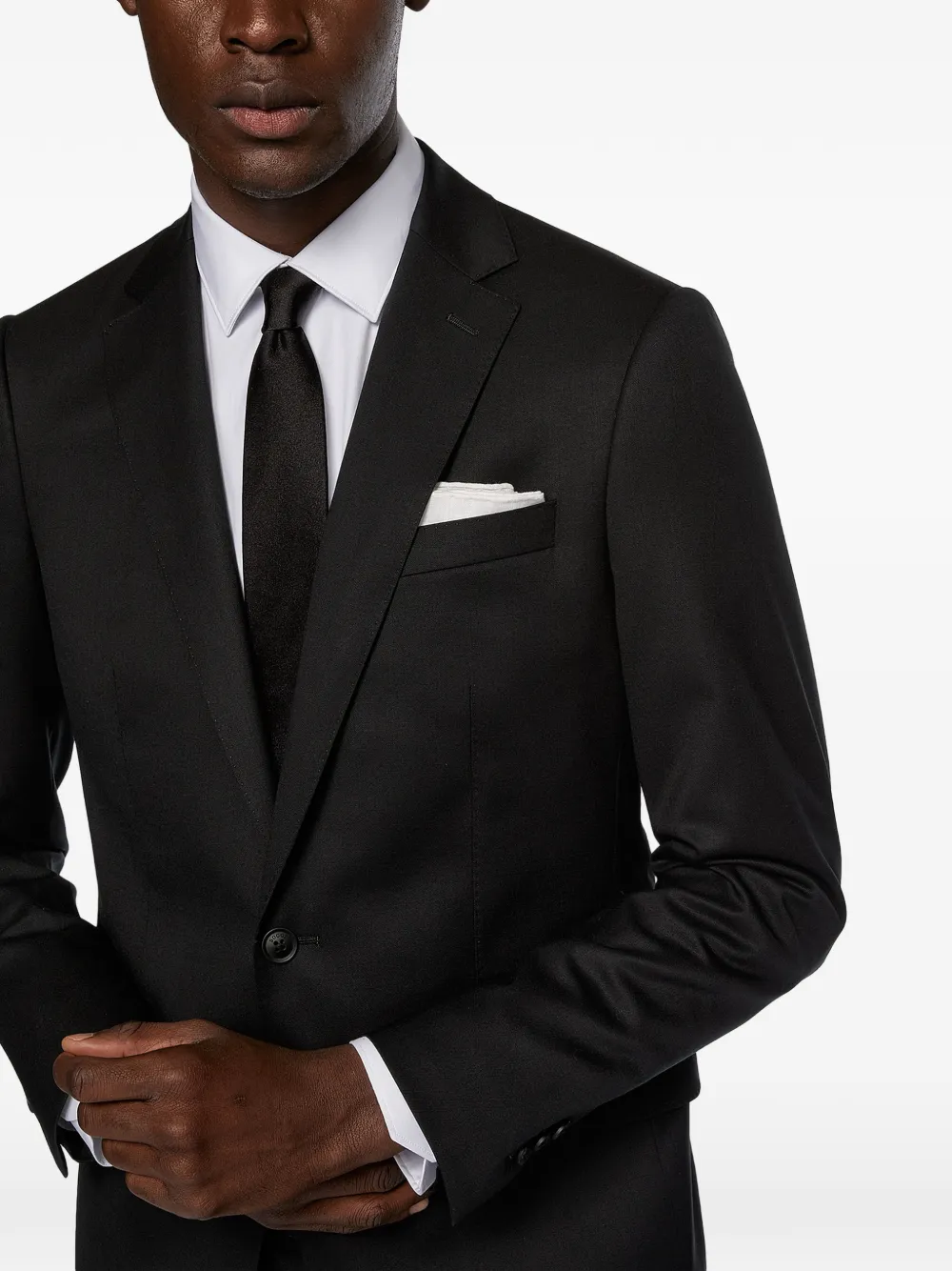 Boggi Milano Stretch wollen blazer Zwart