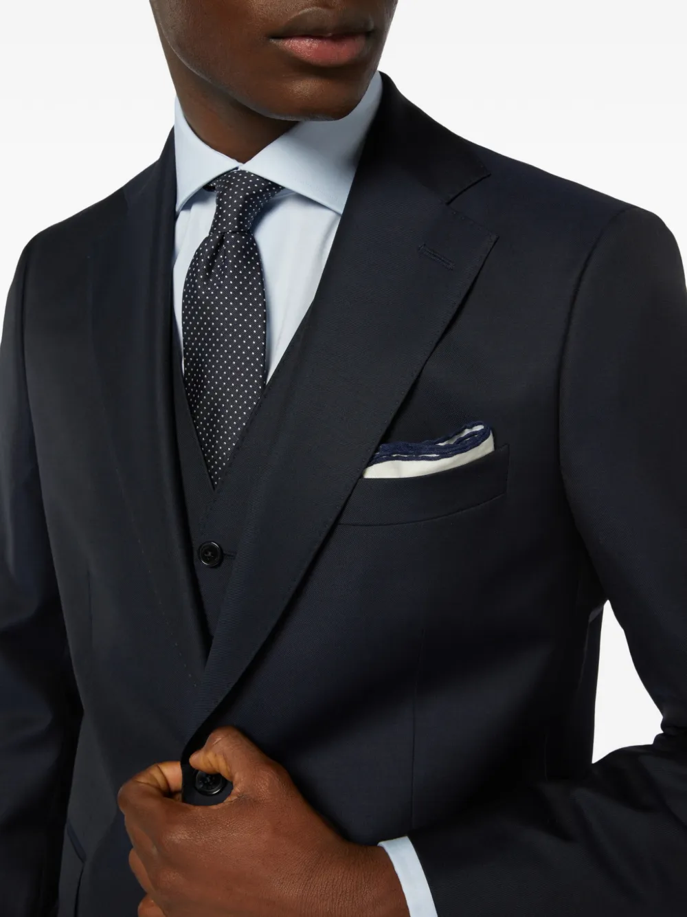 Boggi Milano Blazer met enkele rij knopen Blauw