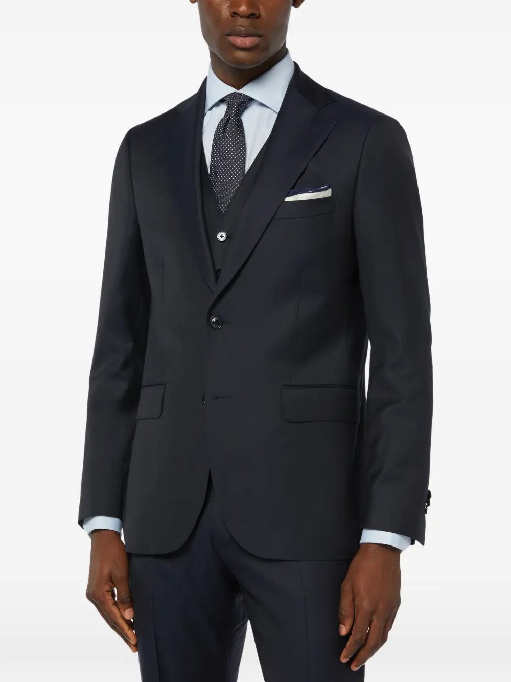 Boggi Milano Blazer met enkele rij knopen Blauw