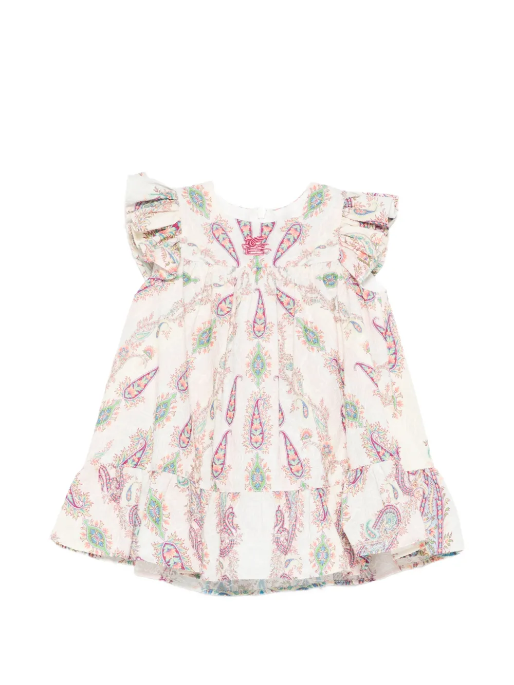ETRO KIDS ruffled paisley dress - Toni neutri