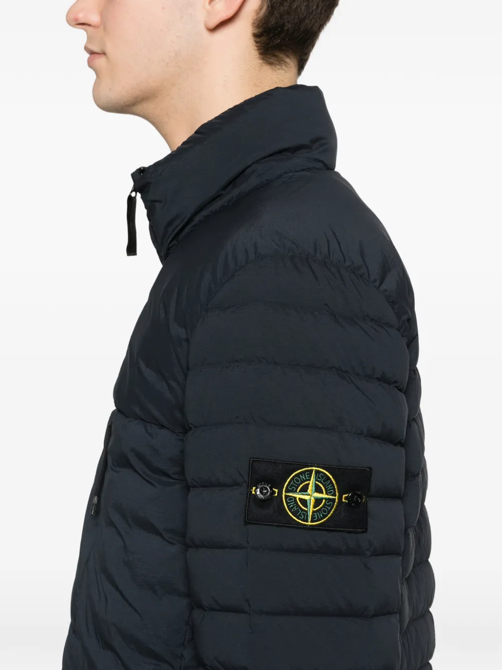 Stone Island 4100106 nylon Down-TC jack Blauw