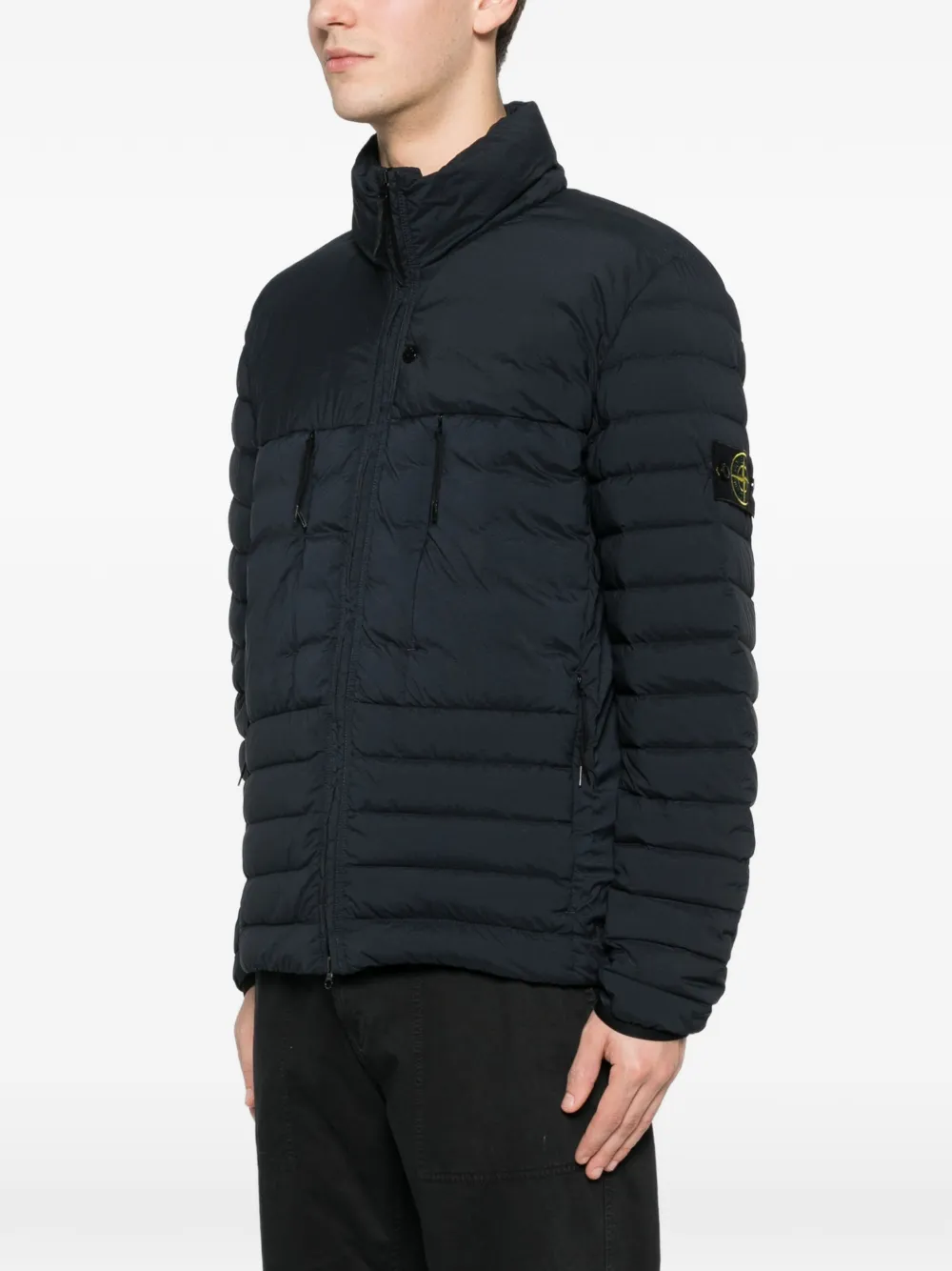 Stone Island 4100106 nylon Down-TC jack Blauw