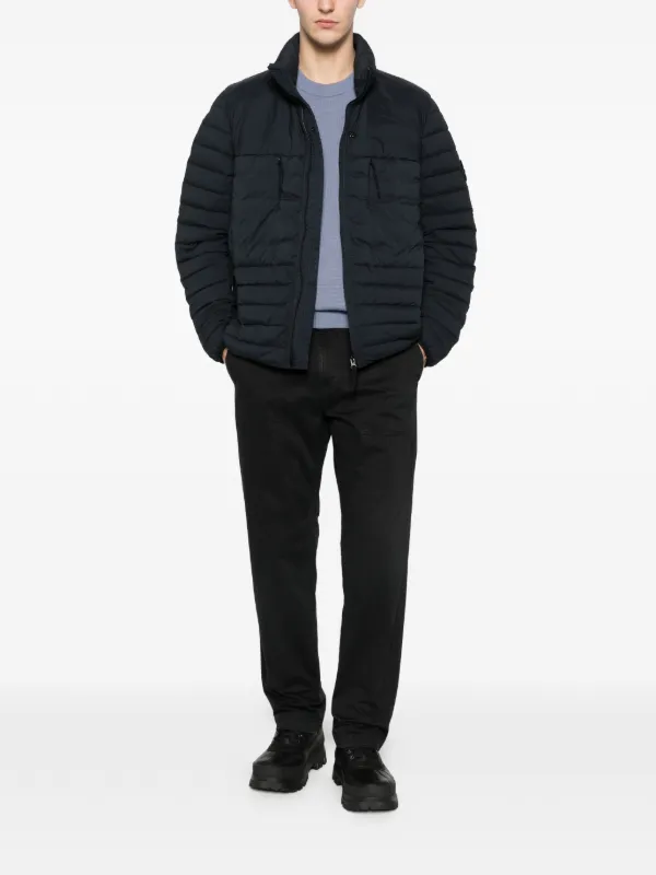 STONE  キルティングジャケット グレー・ネイビー Stone Island キルティング ジャケット | ブルー | FARFETCH JP