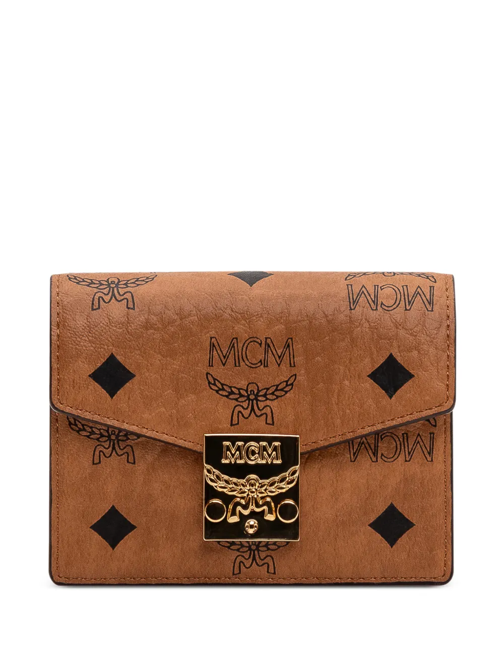 MCM mini Tracy logo-pattern wallet - Marrone