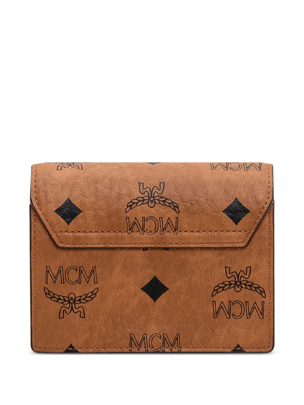  Mcm Mini Tracy Logo-pattern Wallet - Brown 