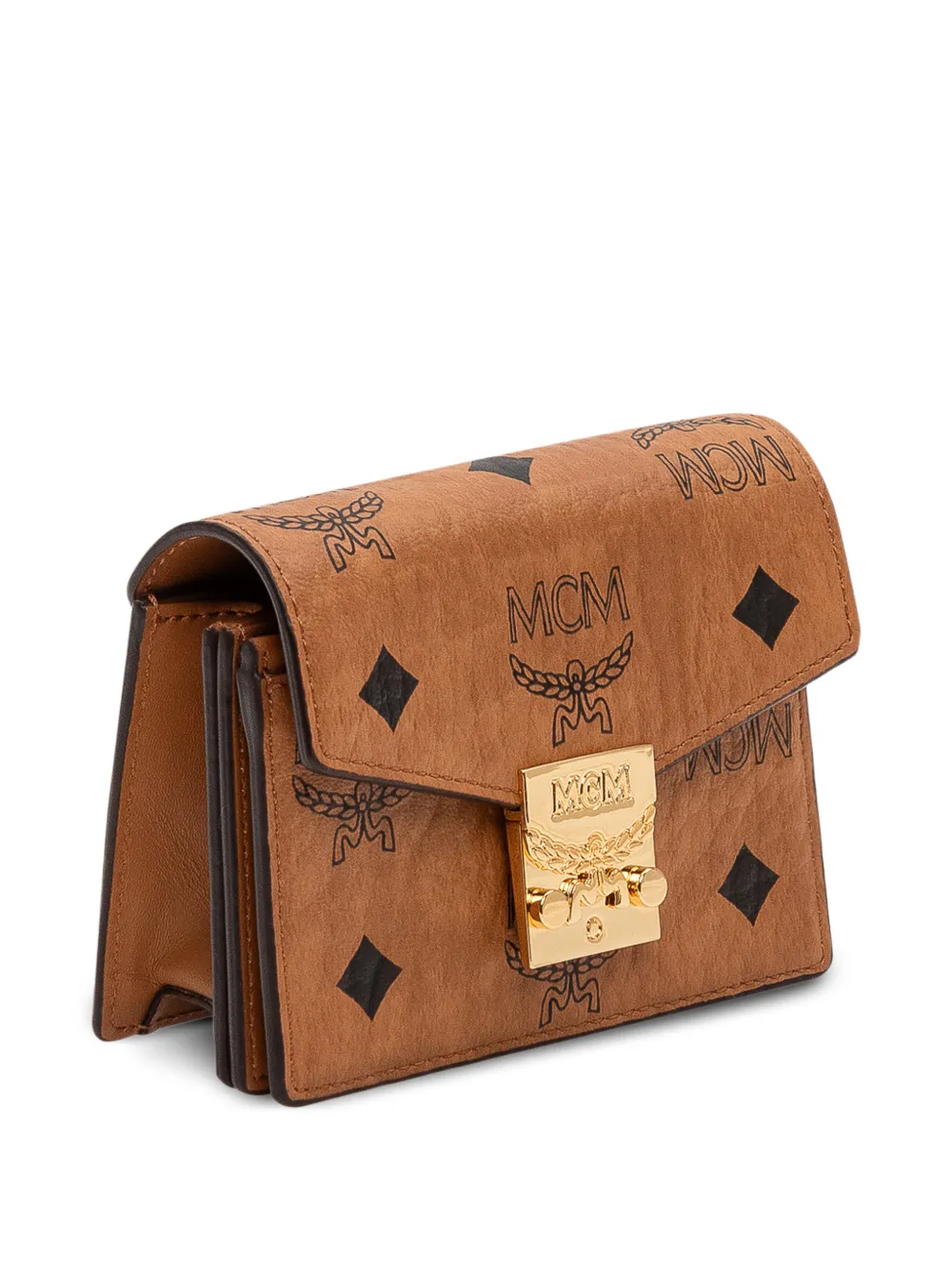  Mcm Mini Tracy Logo-pattern Wallet - Brown 