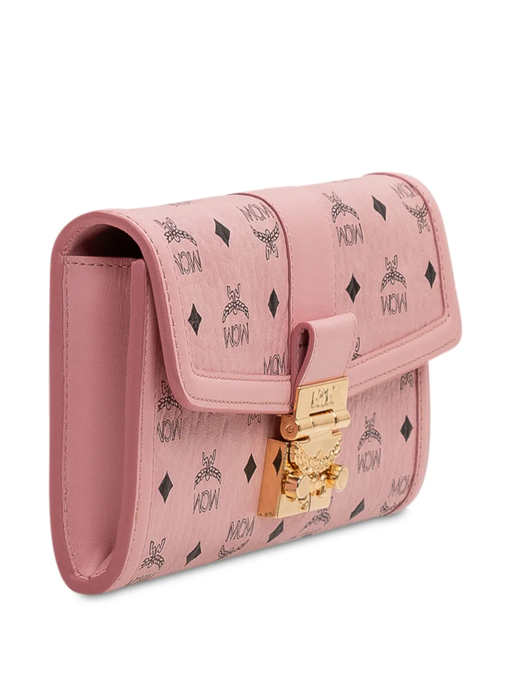  Mcm Tracy Monogram Clasp Wallet - Pink 