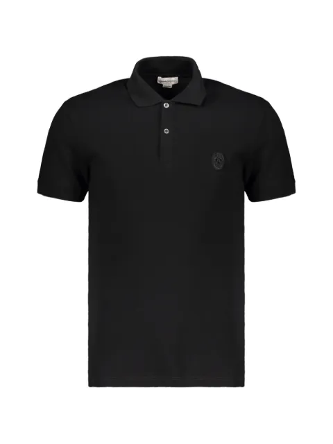 Alexander McQueen ribbed cotton polo shirt