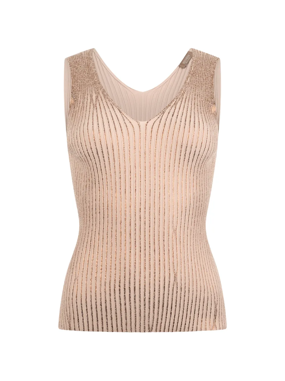 Peserico metallic V-neck top - Toni neutri