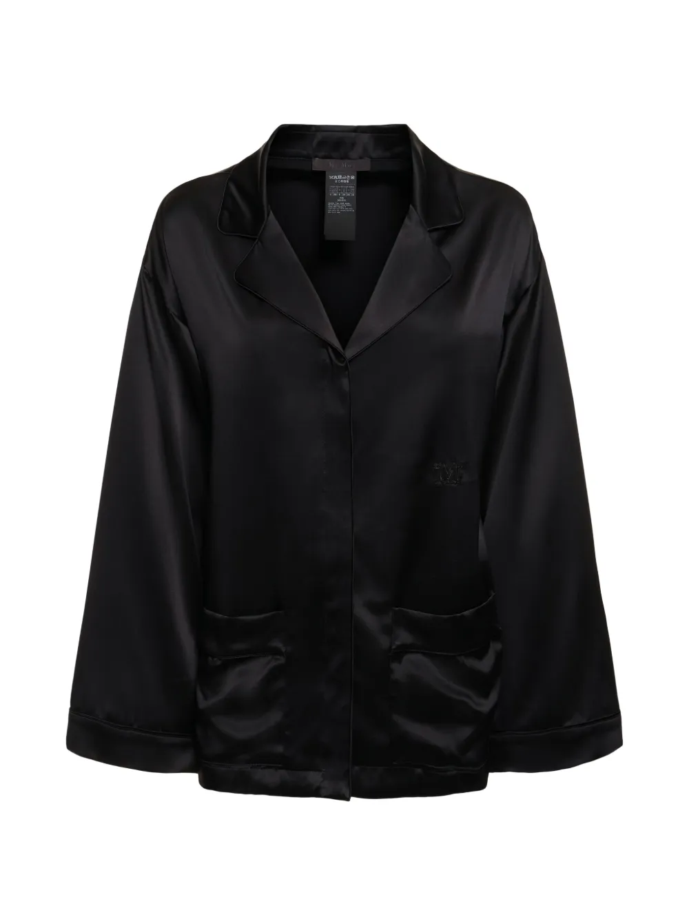 Max Mara Vasaio V-neck long-sleeve shirt - Schwarz