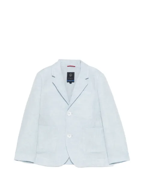 Fay Kids patch-pocket two-button blazer