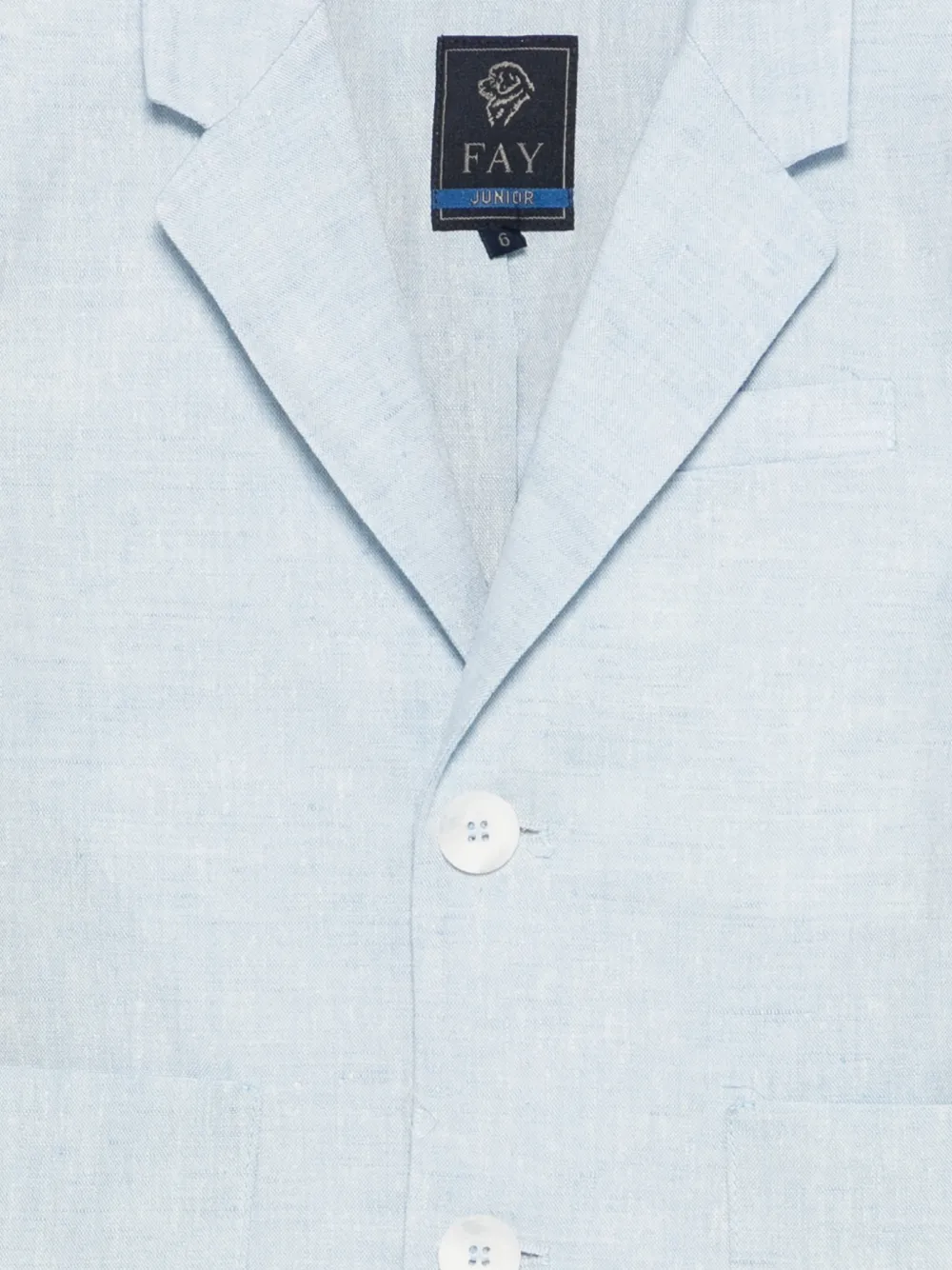  Fay Kids Patch-pocket Two-button Blazer - Blue 