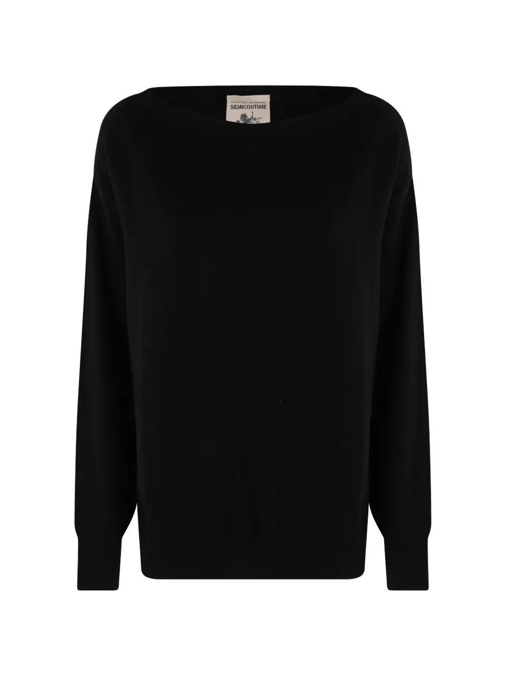 Semicouture Jupiner boat-neck sweater - Nero