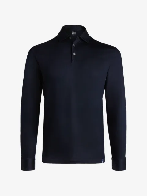 Boggi Milano long-sleeve cotton polo