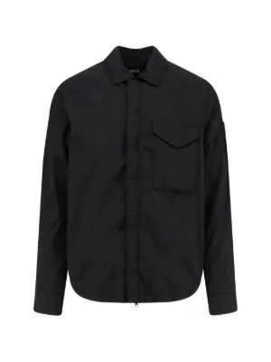 Stone Island flap-pocket logo-patch Shirt | Grey | FARFETCH ID