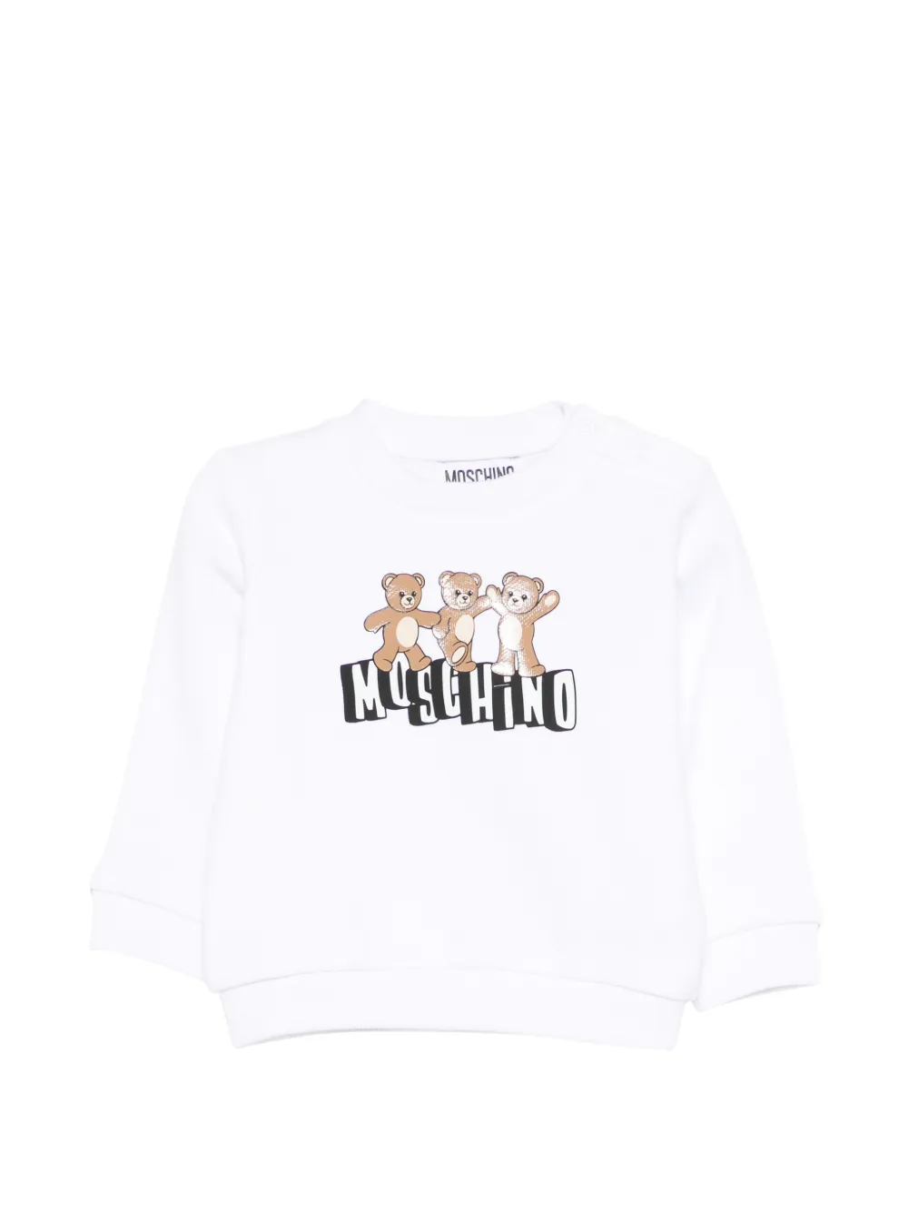Moschino Kids bear-print sweatshirt - Bianco