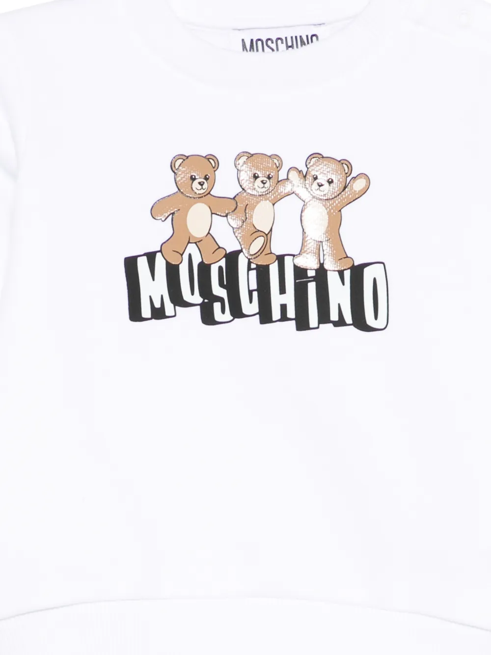 Moschino Kids Sweater met teddybeerprint Wit