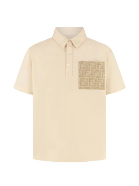 Fendi Kids jacquard-pocket polo shirt