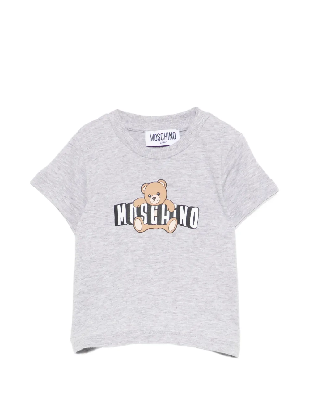 Moschino Kids bear-graphic T-shirt - Grigio