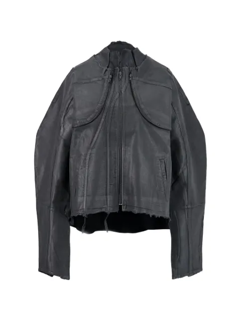 Ottolinger glazed-effect denim zip-up jacket