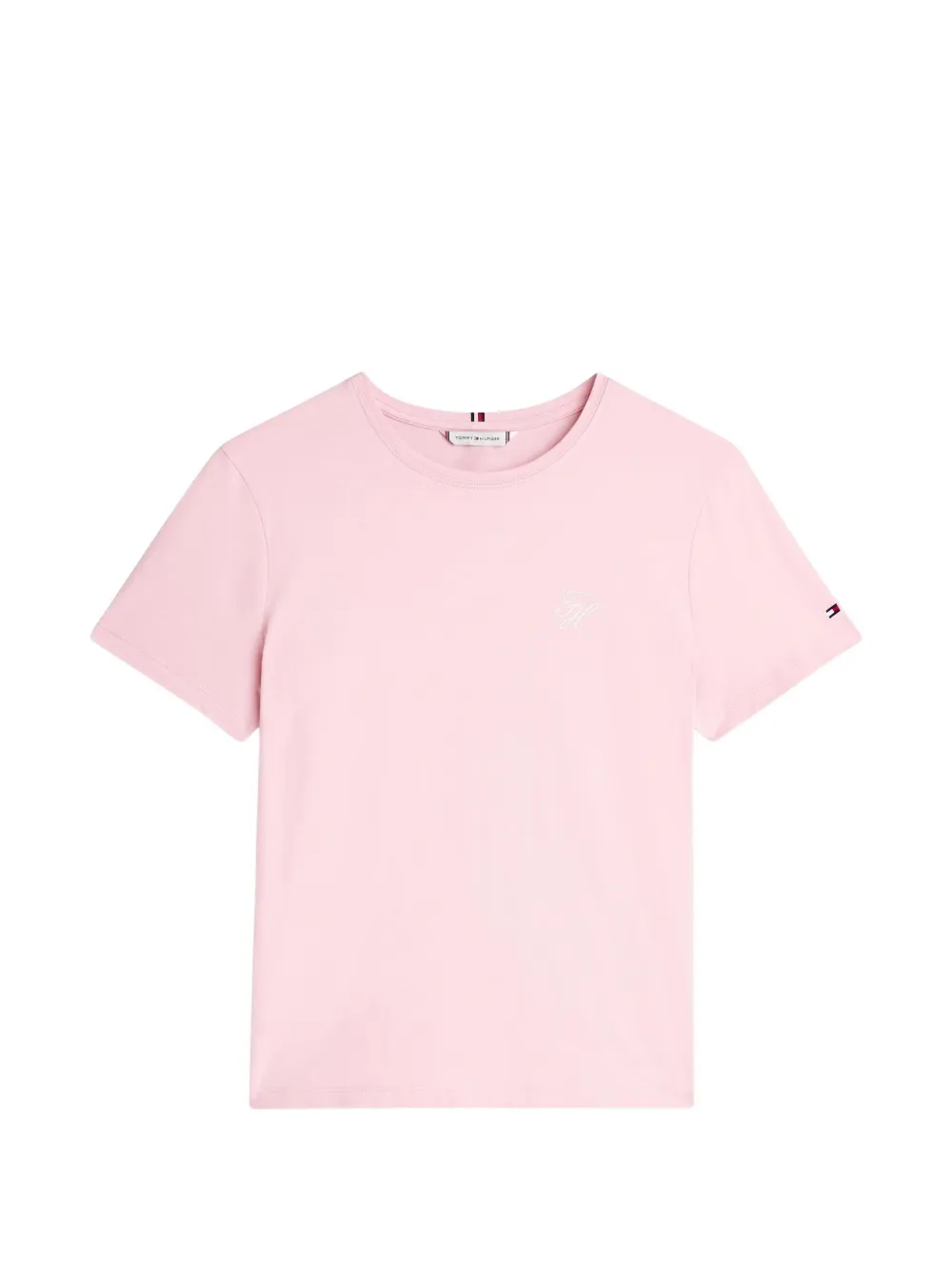 Tommy Hilfiger Script regular T-shirt Roze