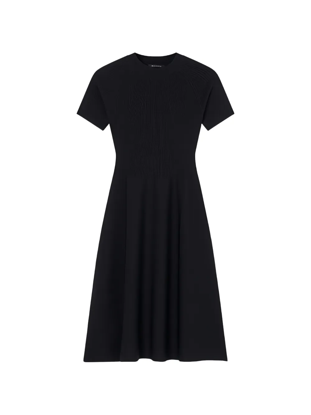 Armani Exchange crew-neck midi dress - Nero