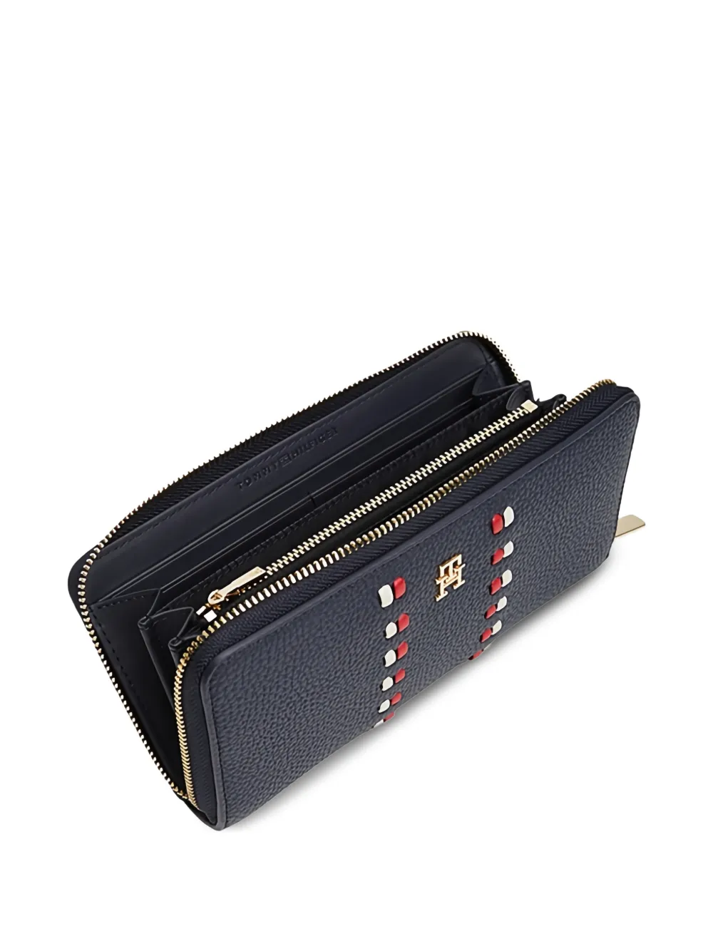 Tommy Hilfiger Portemonnee met monogram en rits Blauw