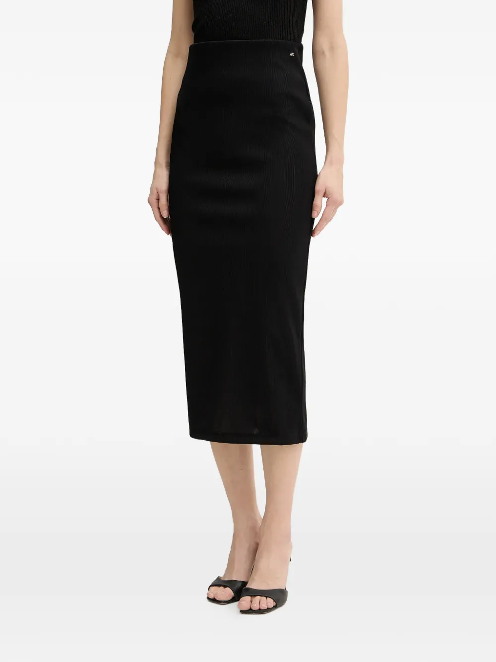 Armani Exchange Gonna a matita con logo - Nero