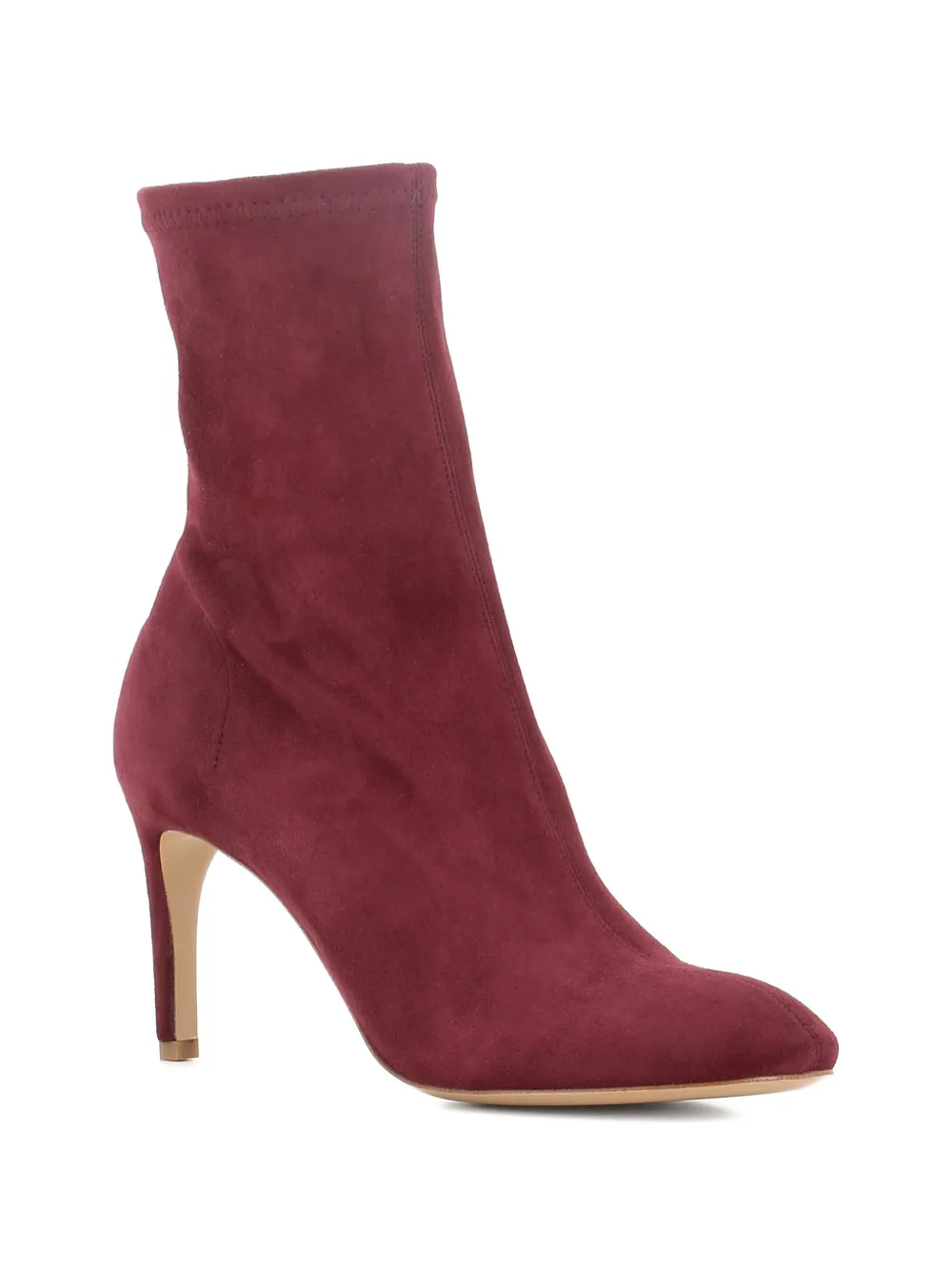 Del Carlo suede stiletto-heel ankle boots Rood