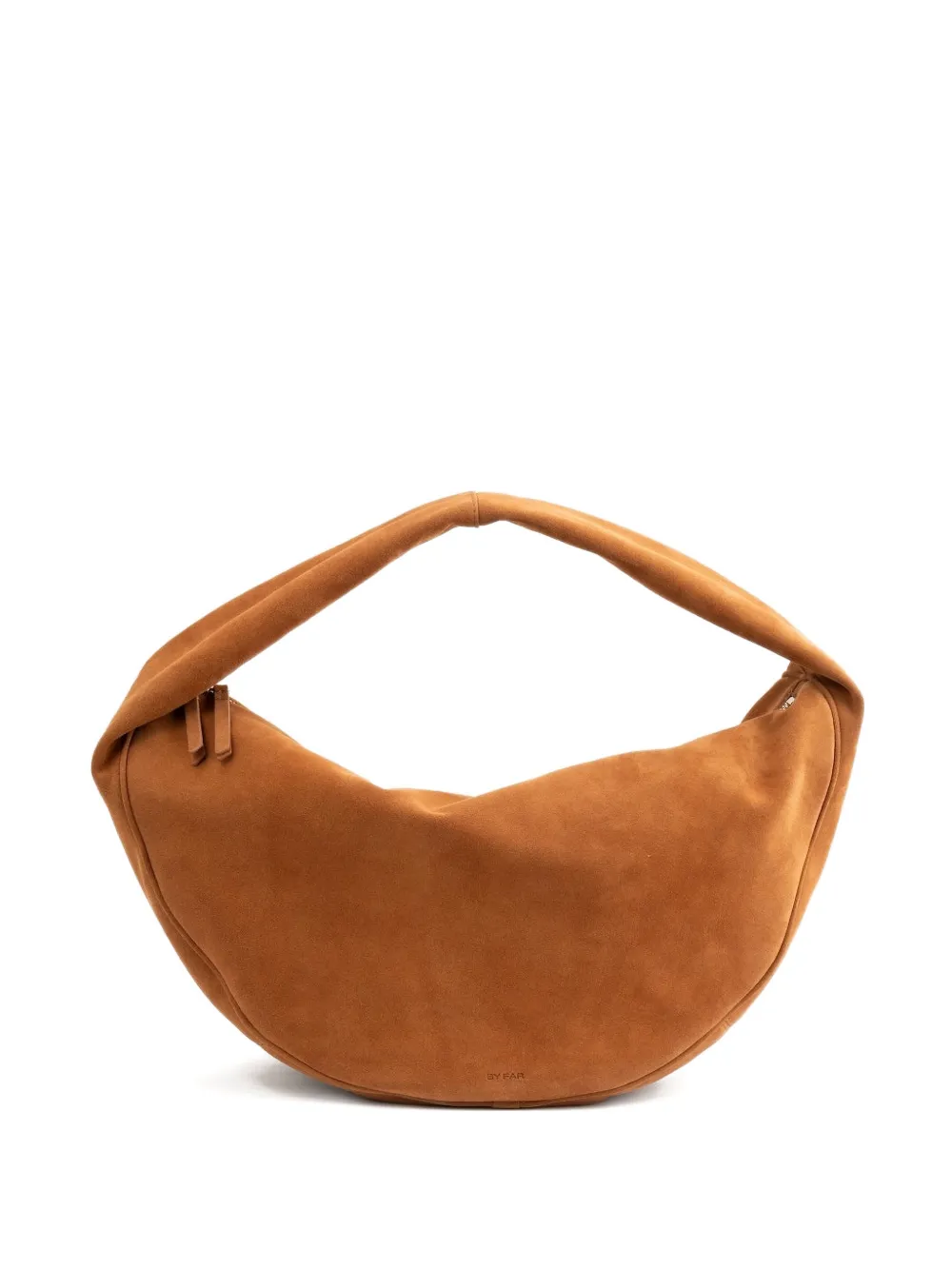 BY FAR Borsa a spalla Cush grande in pelle scamosciata - Marrone